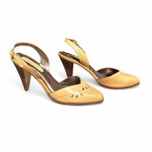 Elegant Tan Slingback Heels